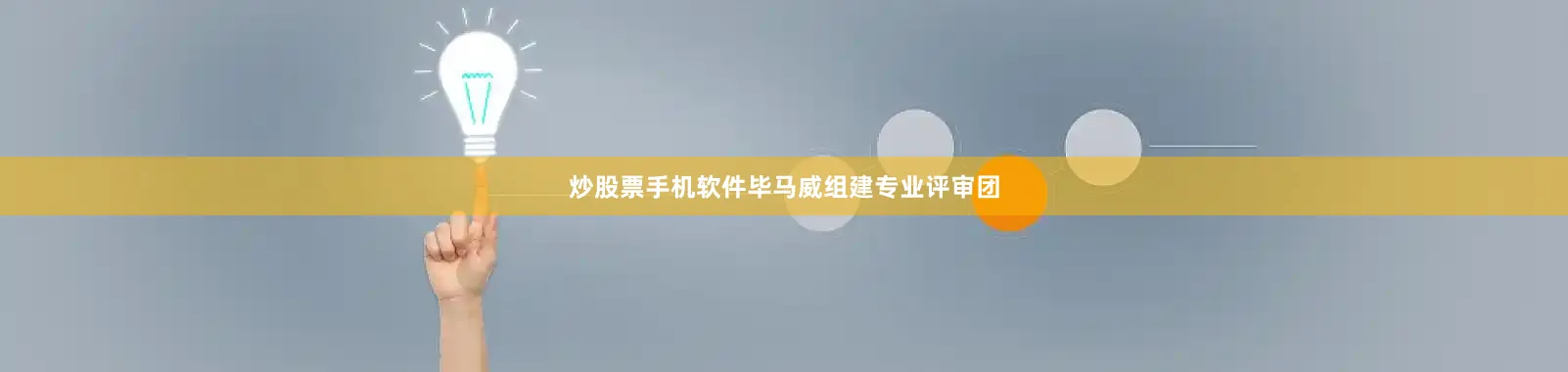炒股票手机软件毕马威组建专业评审团